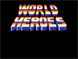 Title screen of World Heroes on the Nintendo SNES.