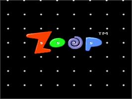 Title screen of Zoop on the Nintendo SNES.