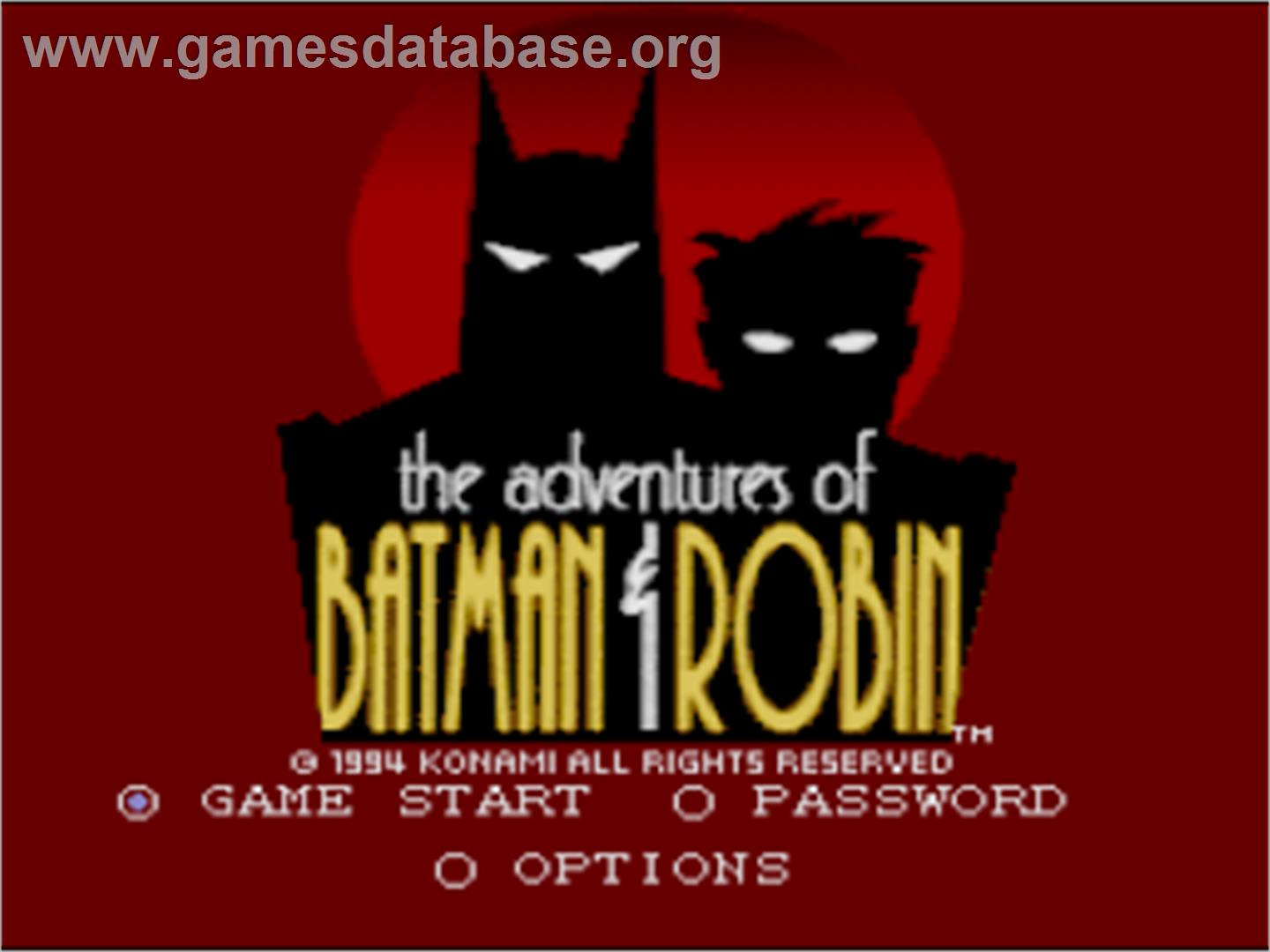 Adventures Of Batman And Robin, The - Nintendo SNES - Artwork - Title Screen