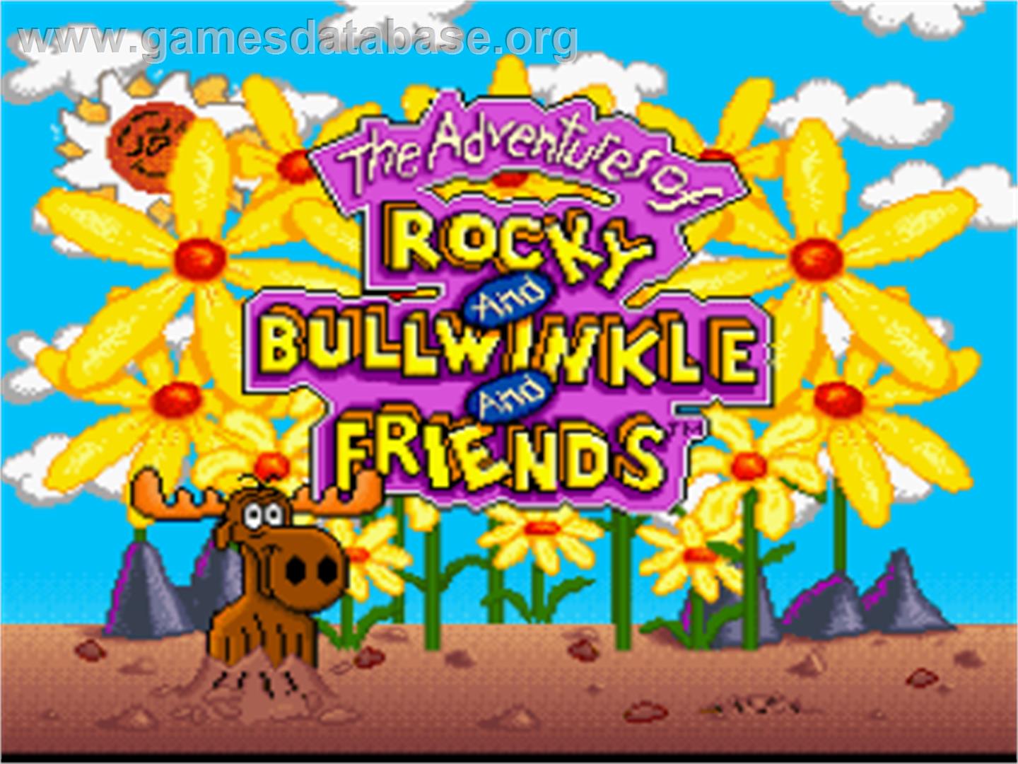 Adventures Of Rocky And Bullwinkle And Friends, The - Nintendo SNES - Artwork - Title Screen