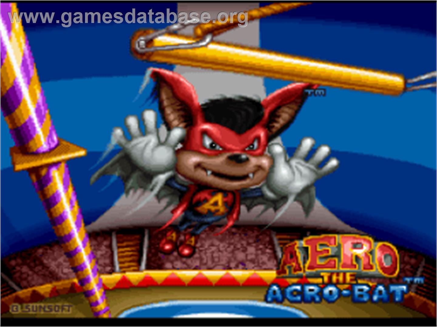 Aero The Acro-bat - Nintendo SNES - Artwork - Title Screen