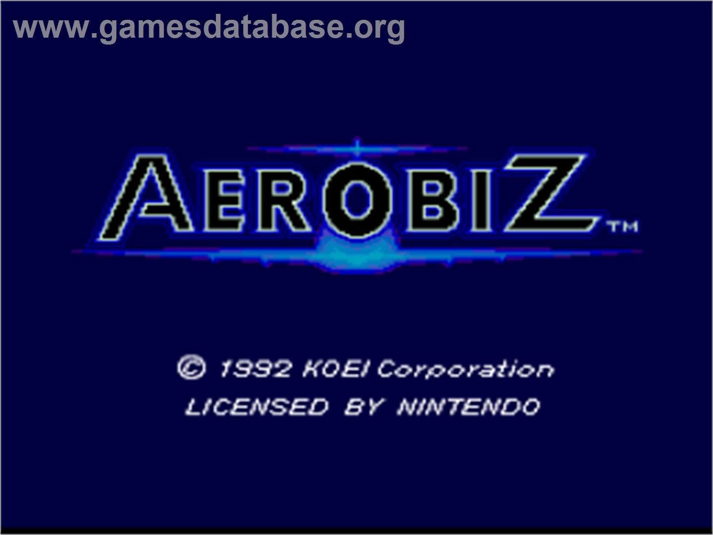 Aerobiz - Nintendo SNES - Artwork - Title Screen