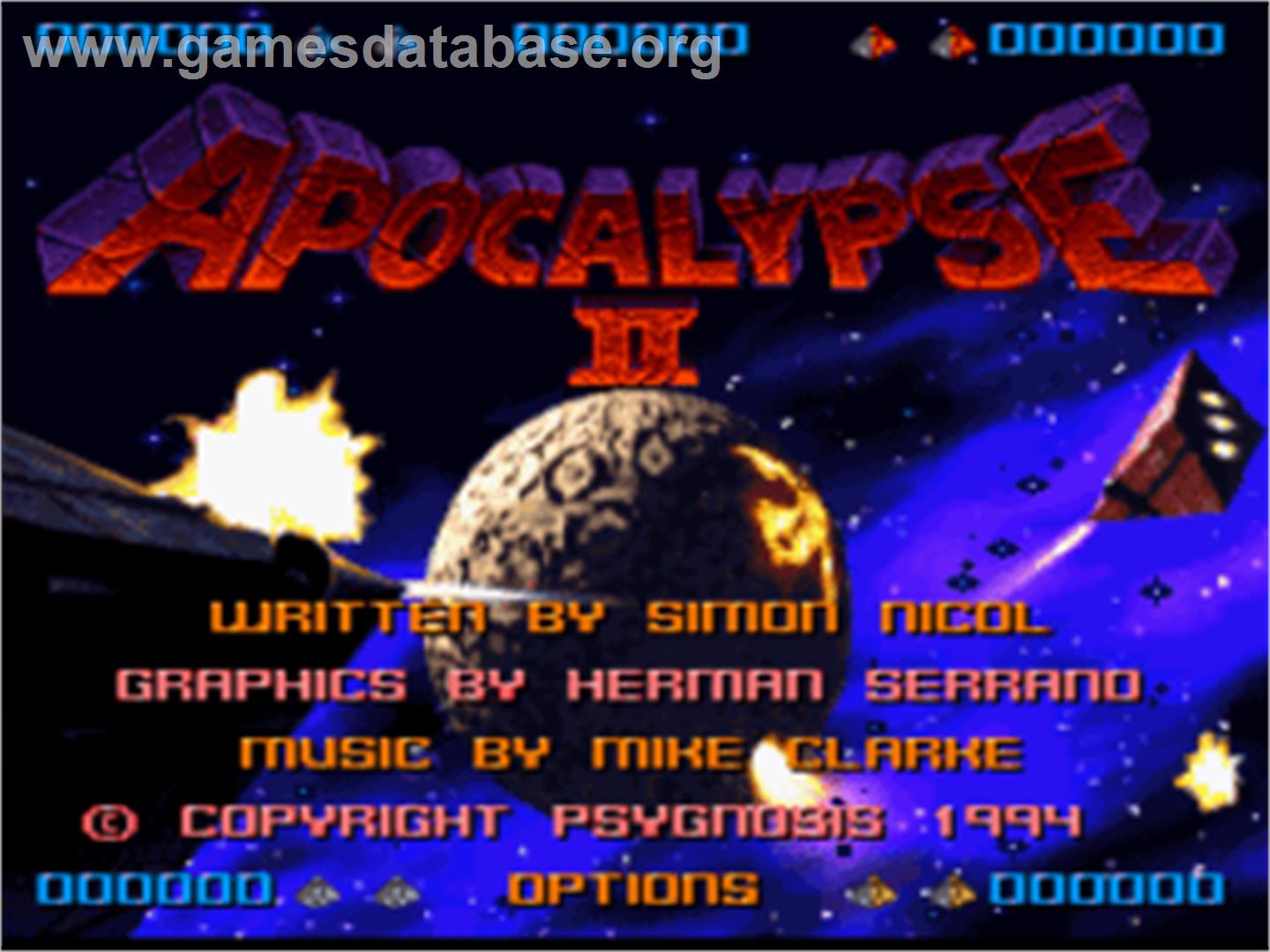 Apocalypse II - Nintendo SNES - Artwork - Title Screen