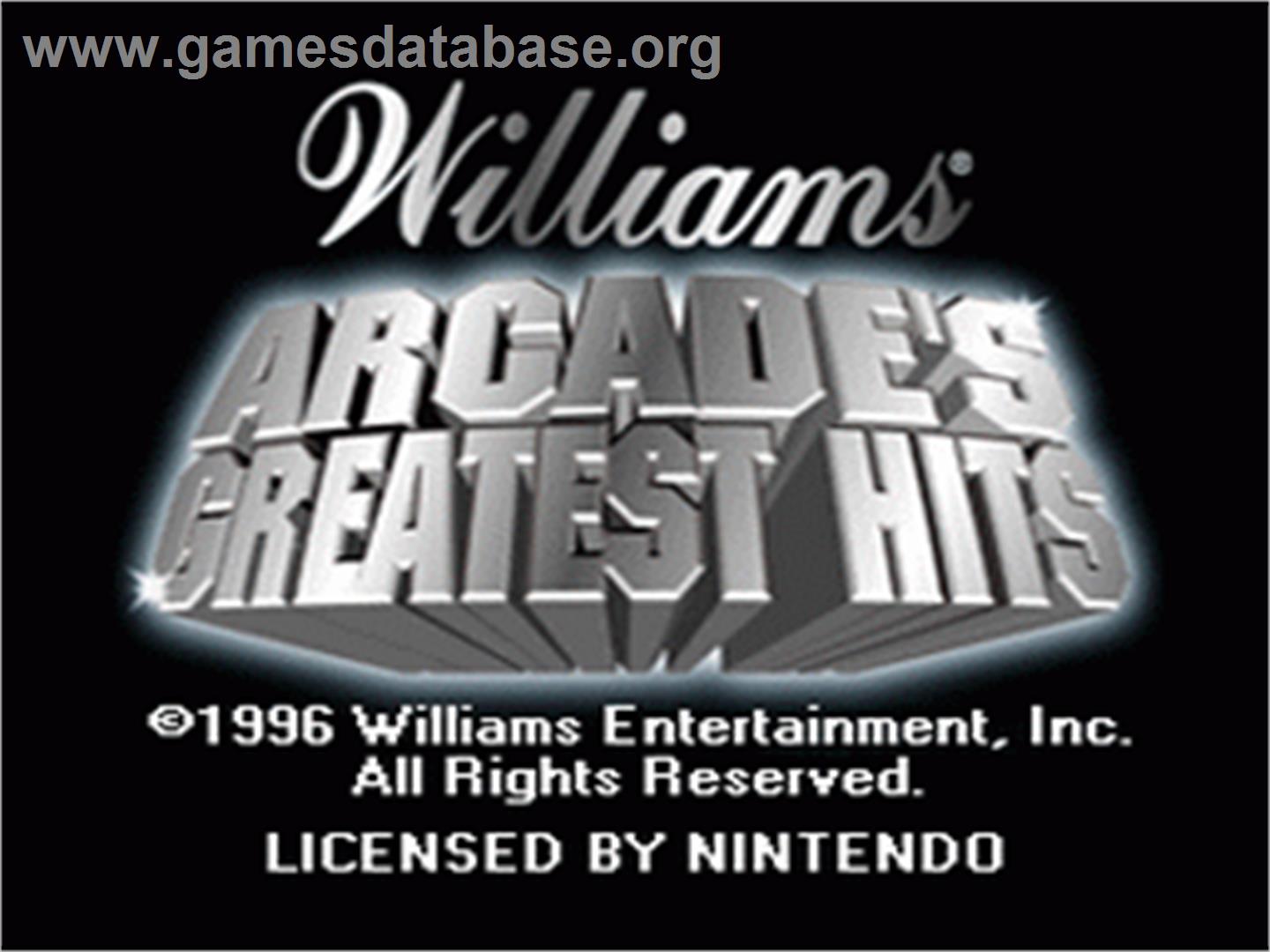 Arcade's Greatest Hits: The Atari Collection 1 - Nintendo SNES - Artwork - Title Screen