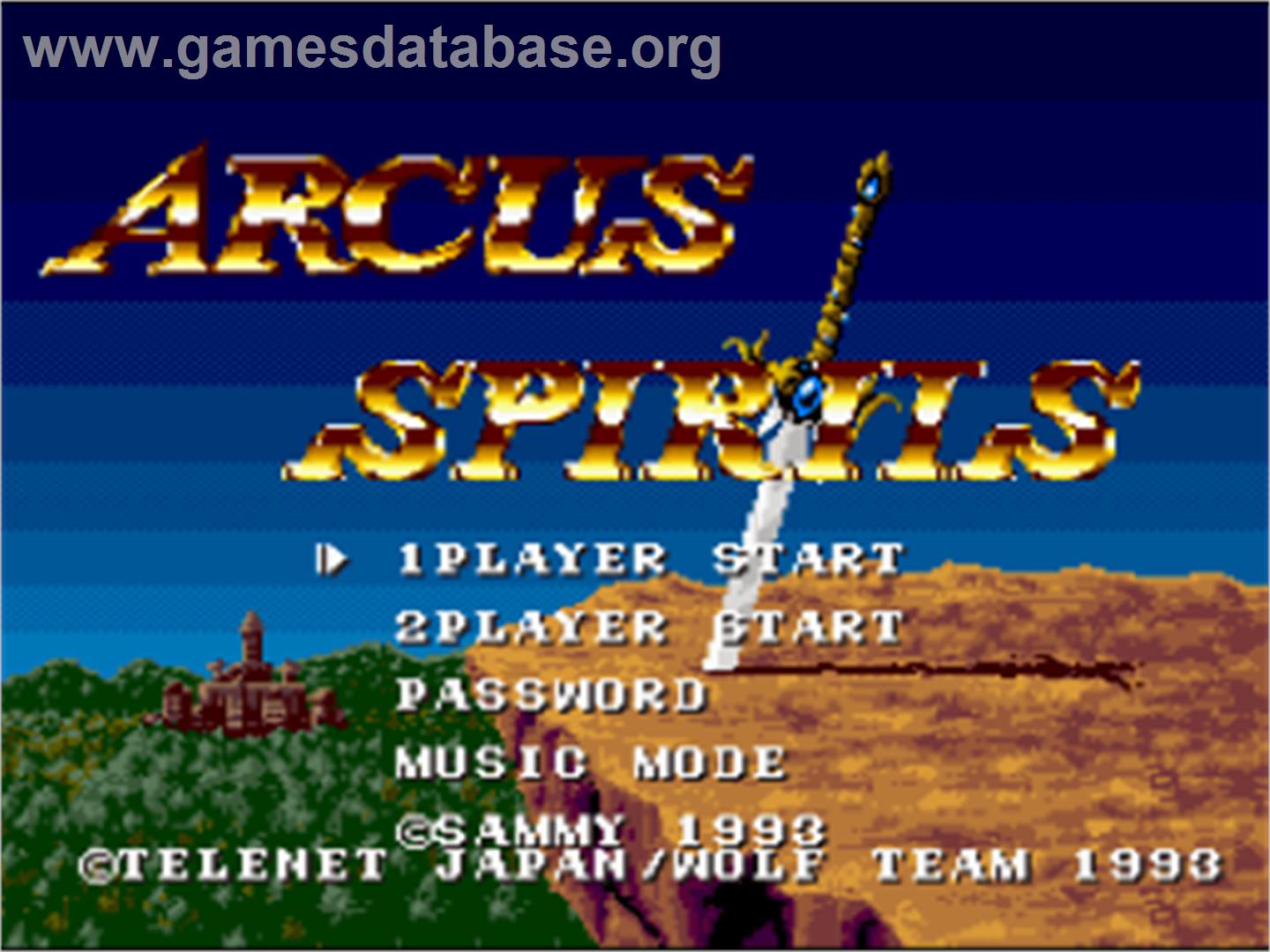Arcus Spirits - Nintendo SNES - Artwork - Title Screen