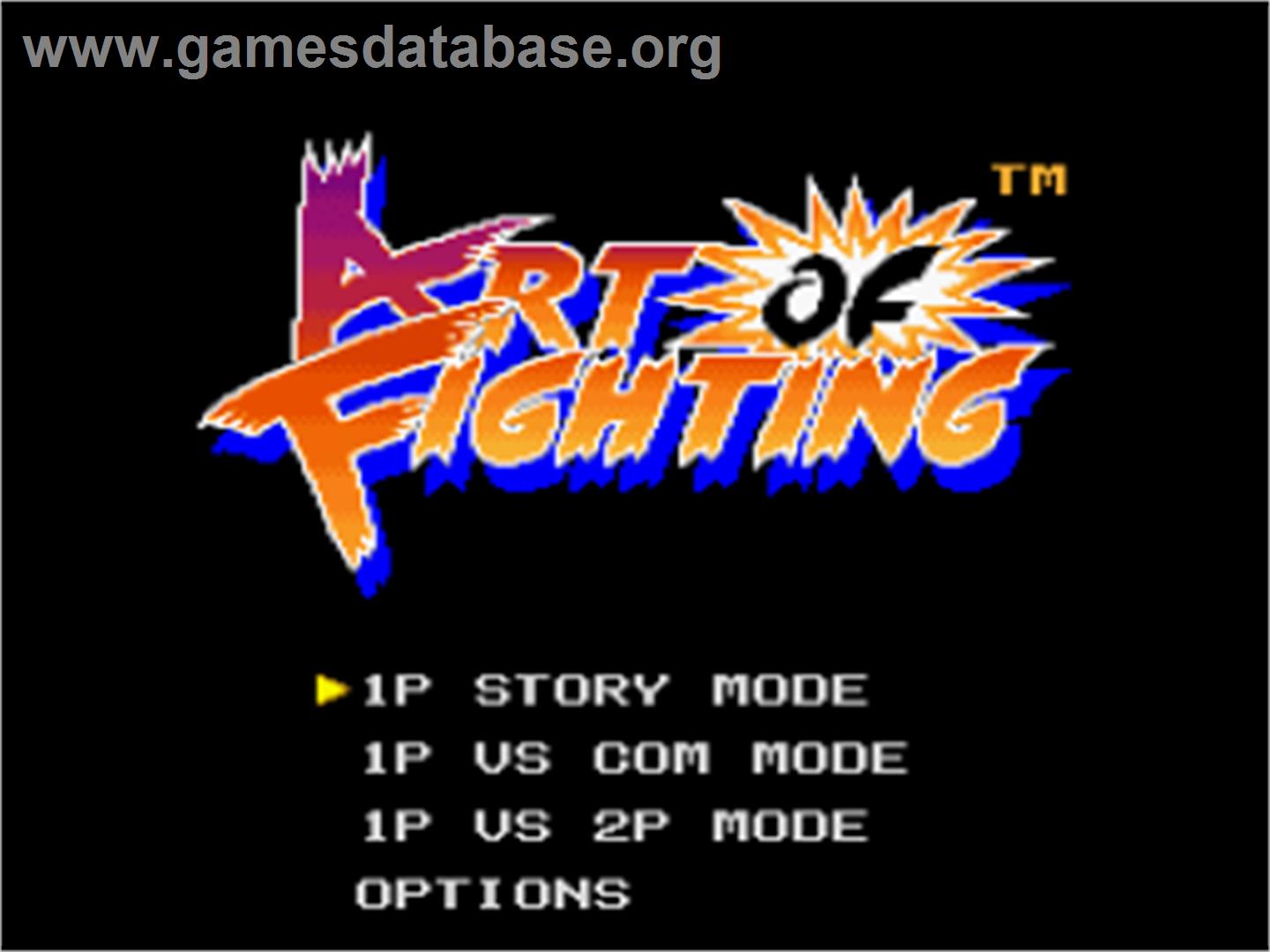 Art of Fighting - Nintendo SNES - Artwork - Title Screen