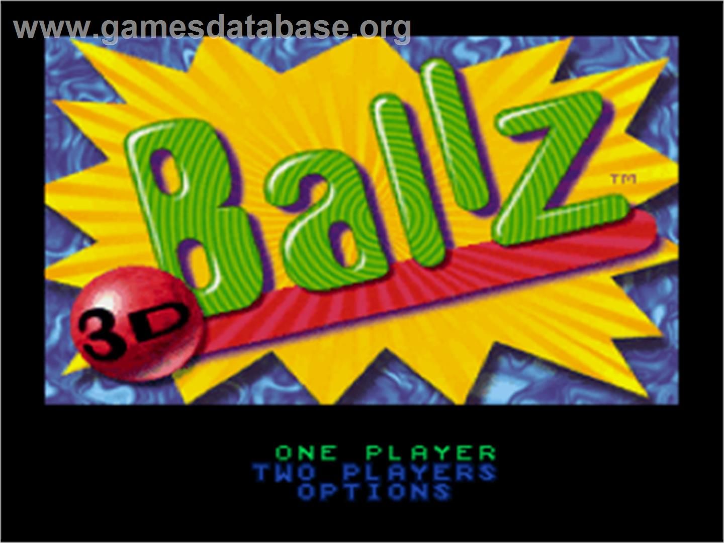 Ballz 3D - Nintendo SNES - Artwork - Title Screen