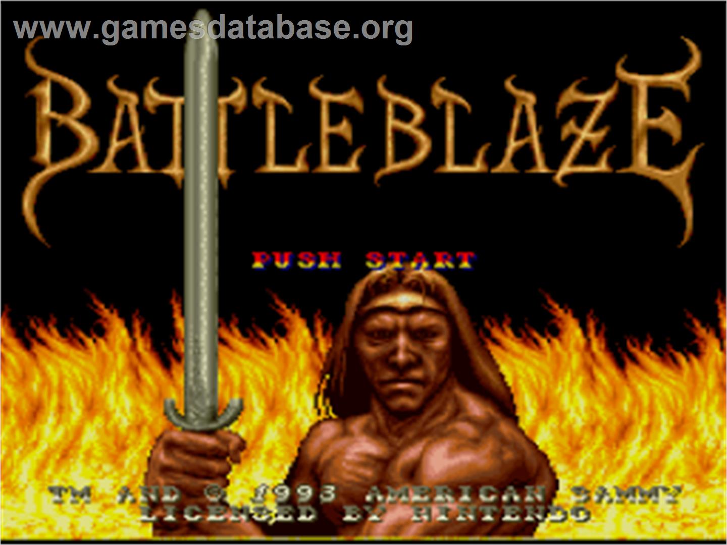 Battle Blaze - Nintendo SNES - Artwork - Title Screen