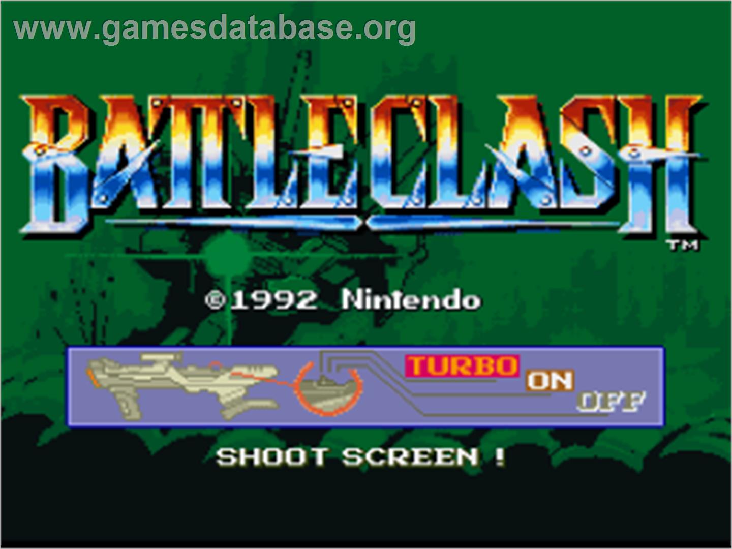 Battle Clash - Nintendo SNES - Artwork - Title Screen