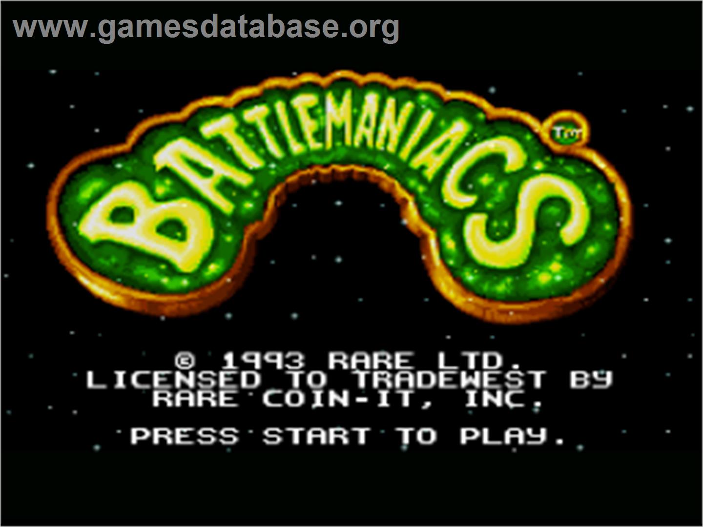 Battletoads in Battlemaniacs - Nintendo SNES - Artwork - Title Screen