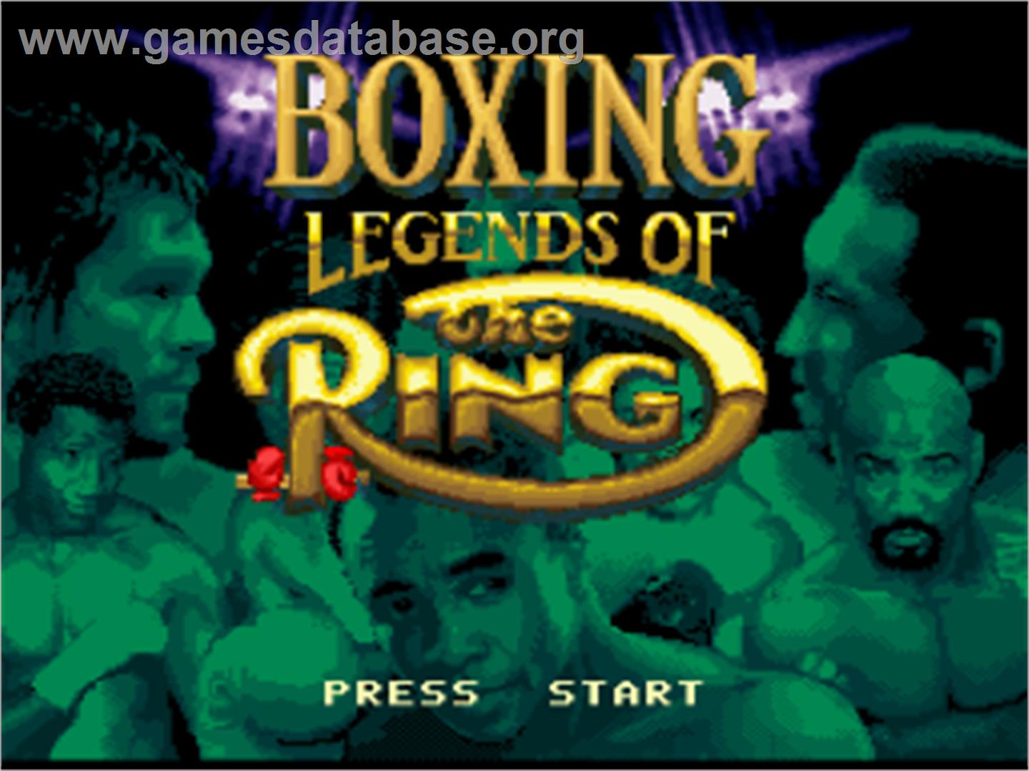 Boxing Legends of the Ring - Nintendo SNES - Artwork - Title Screen