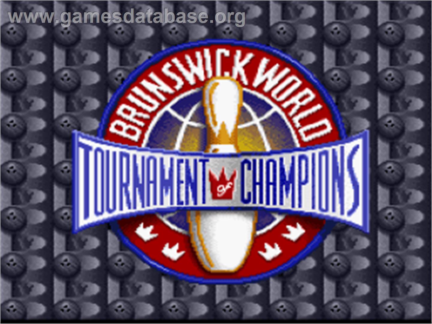 Brunswick World Tournament of Champions - Nintendo SNES - Artwork - Title Screen
