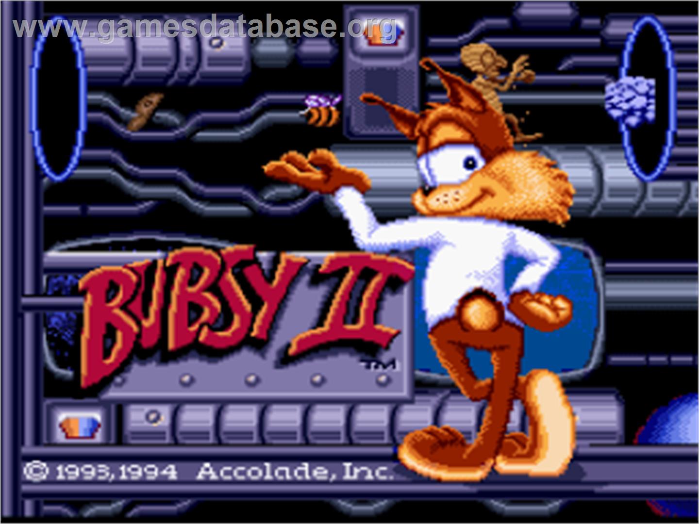 Bubsy 2 - Nintendo SNES - Artwork - Title Screen