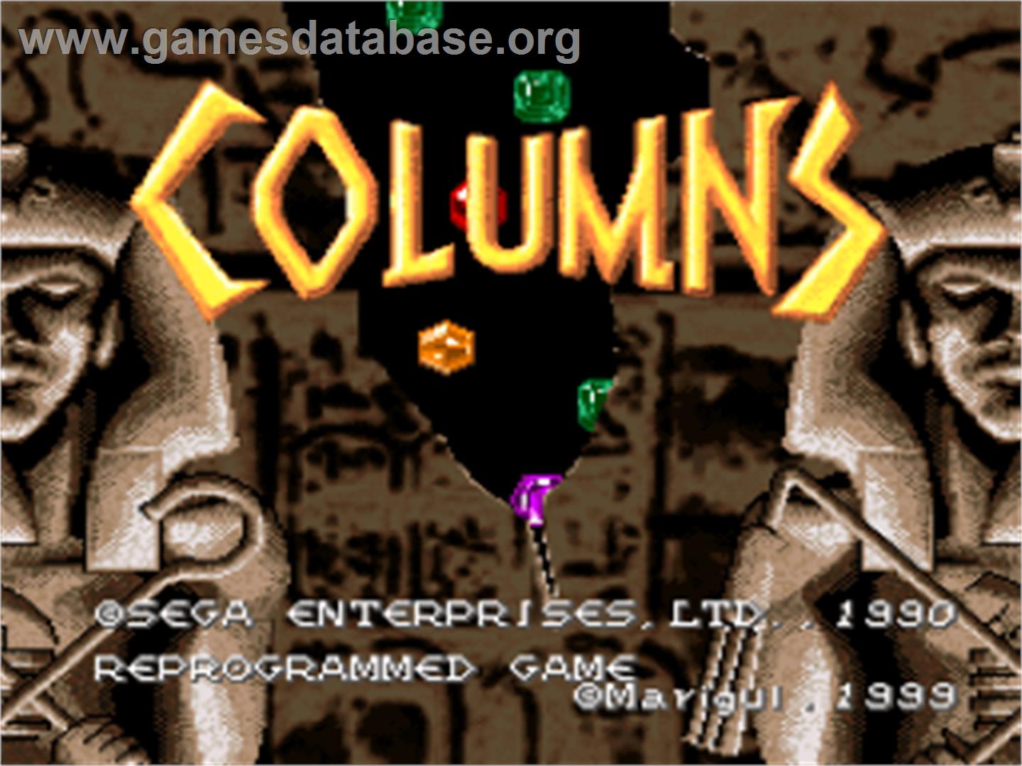 Columns - Nintendo SNES - Artwork - Title Screen