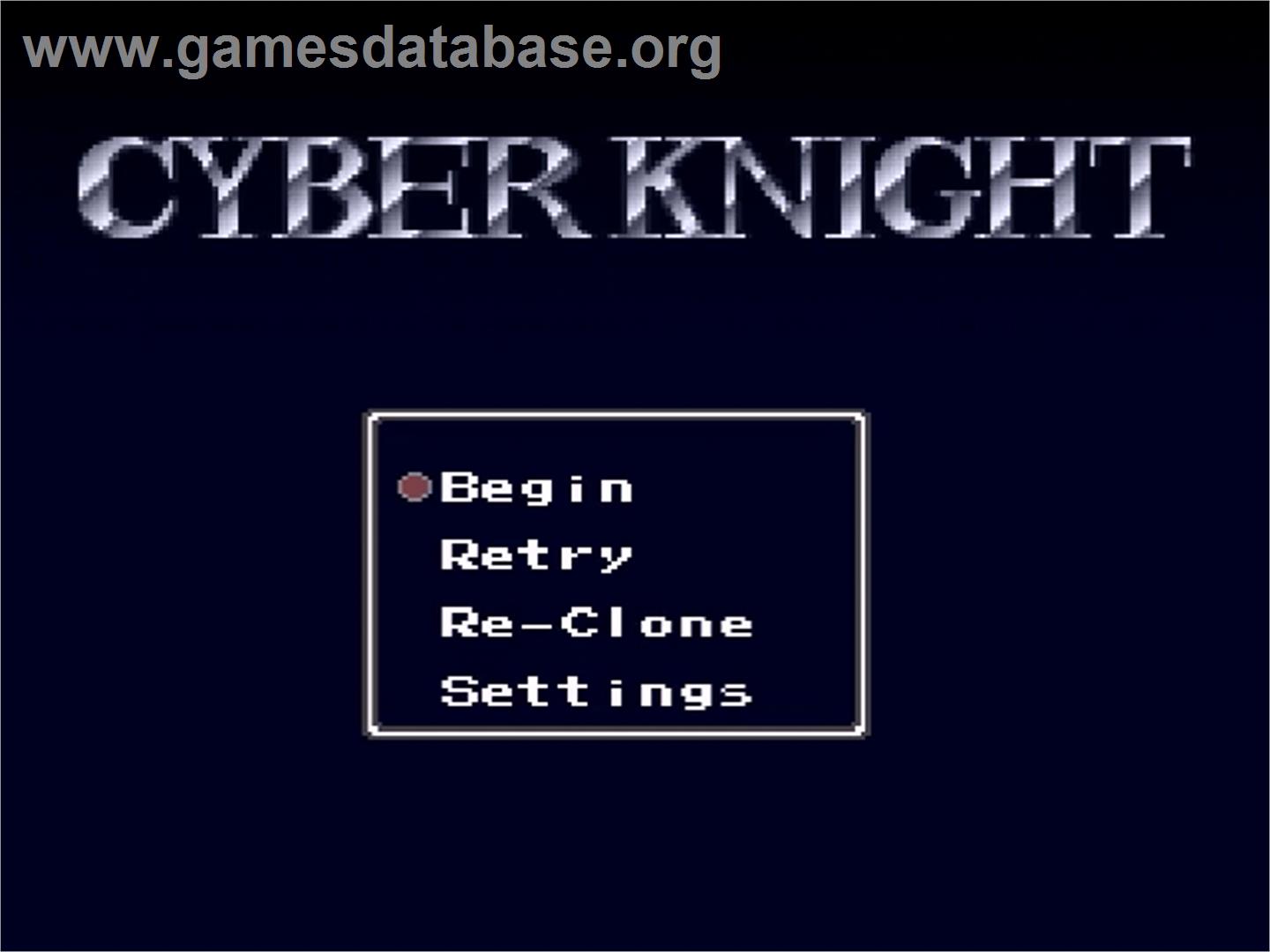 Cyber Knight - Nintendo SNES - Artwork - Title Screen