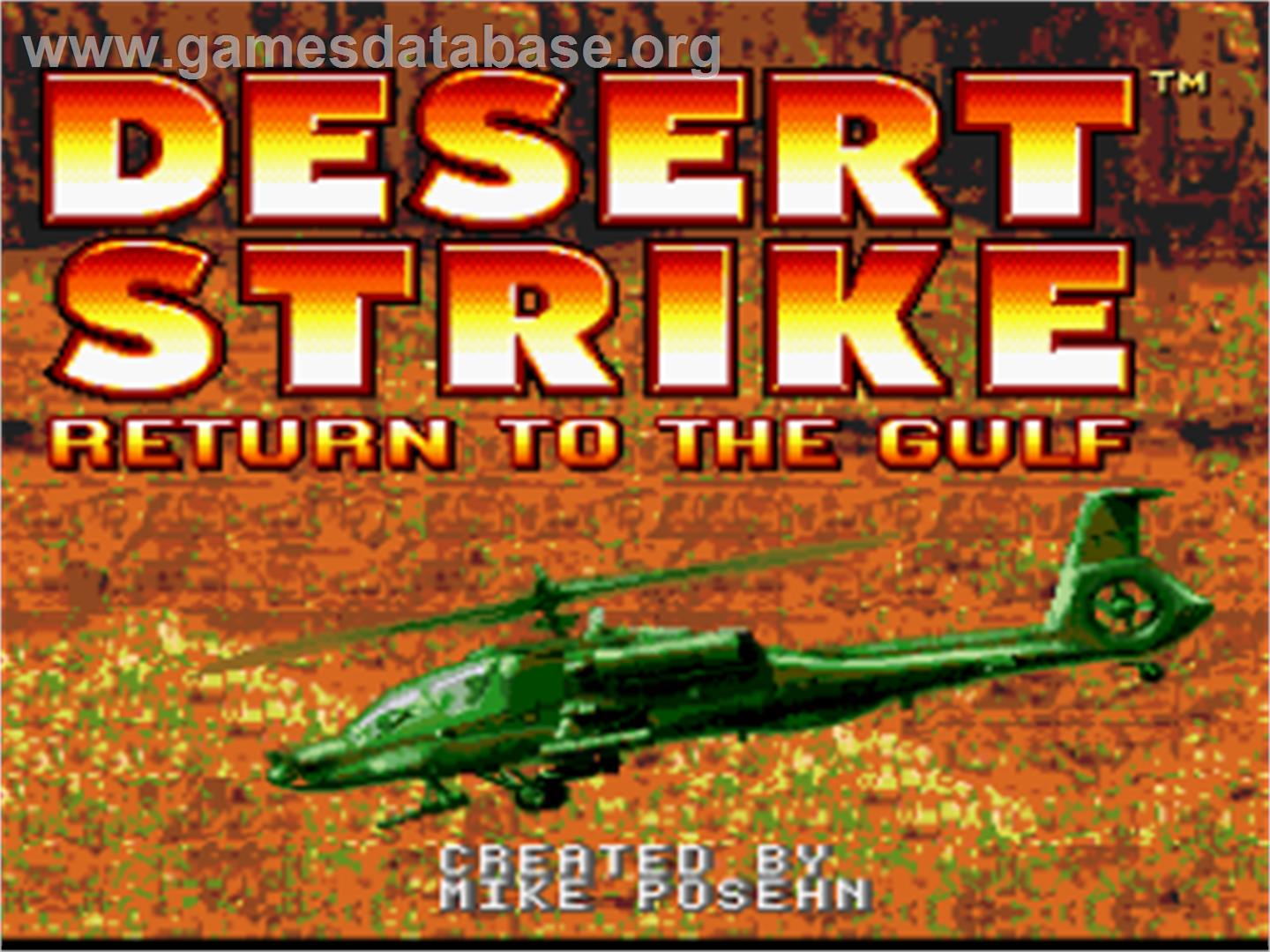 Desert Strike: Return to the Gulf - Nintendo SNES - Artwork - Title Screen