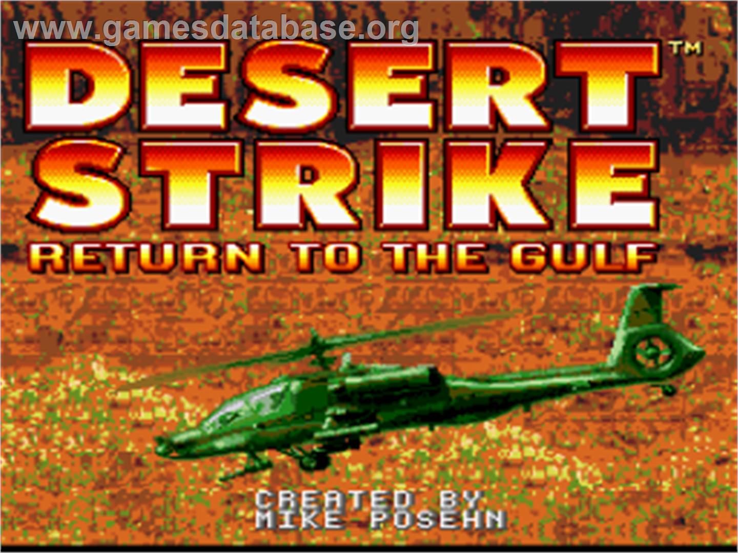 Desert Strike - Return To The Gulf - Nintendo SNES - Artwork - Title Screen