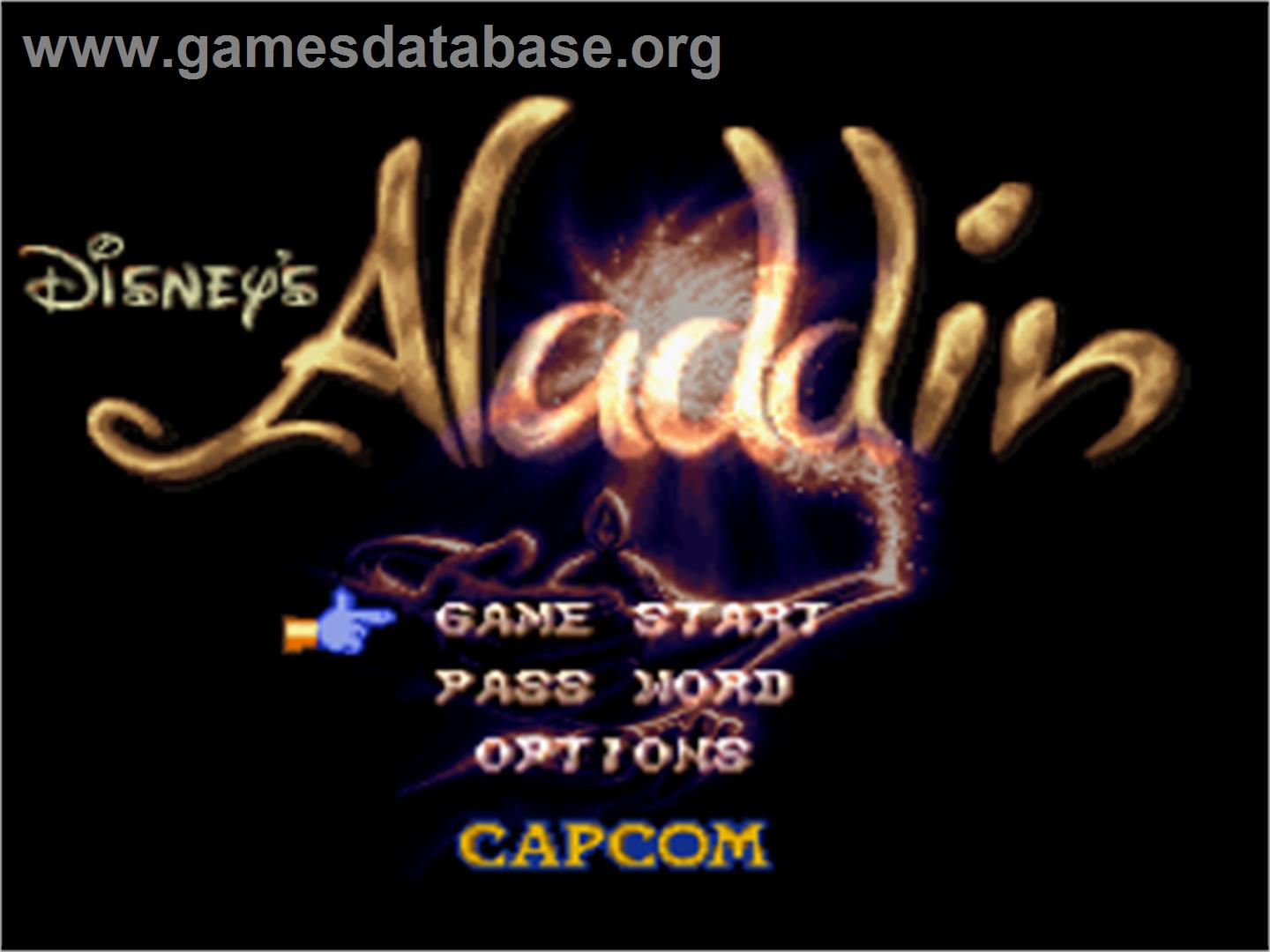 Disney's Aladdin - Nintendo SNES - Artwork - Title Screen