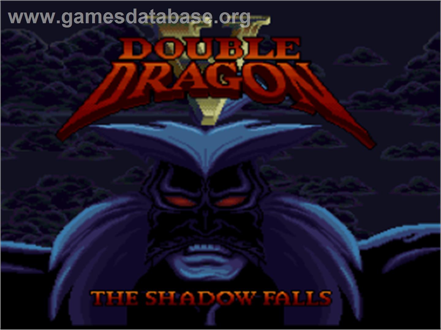 Double Dragon V: The Shadow Falls - Nintendo SNES - Artwork - Title Screen