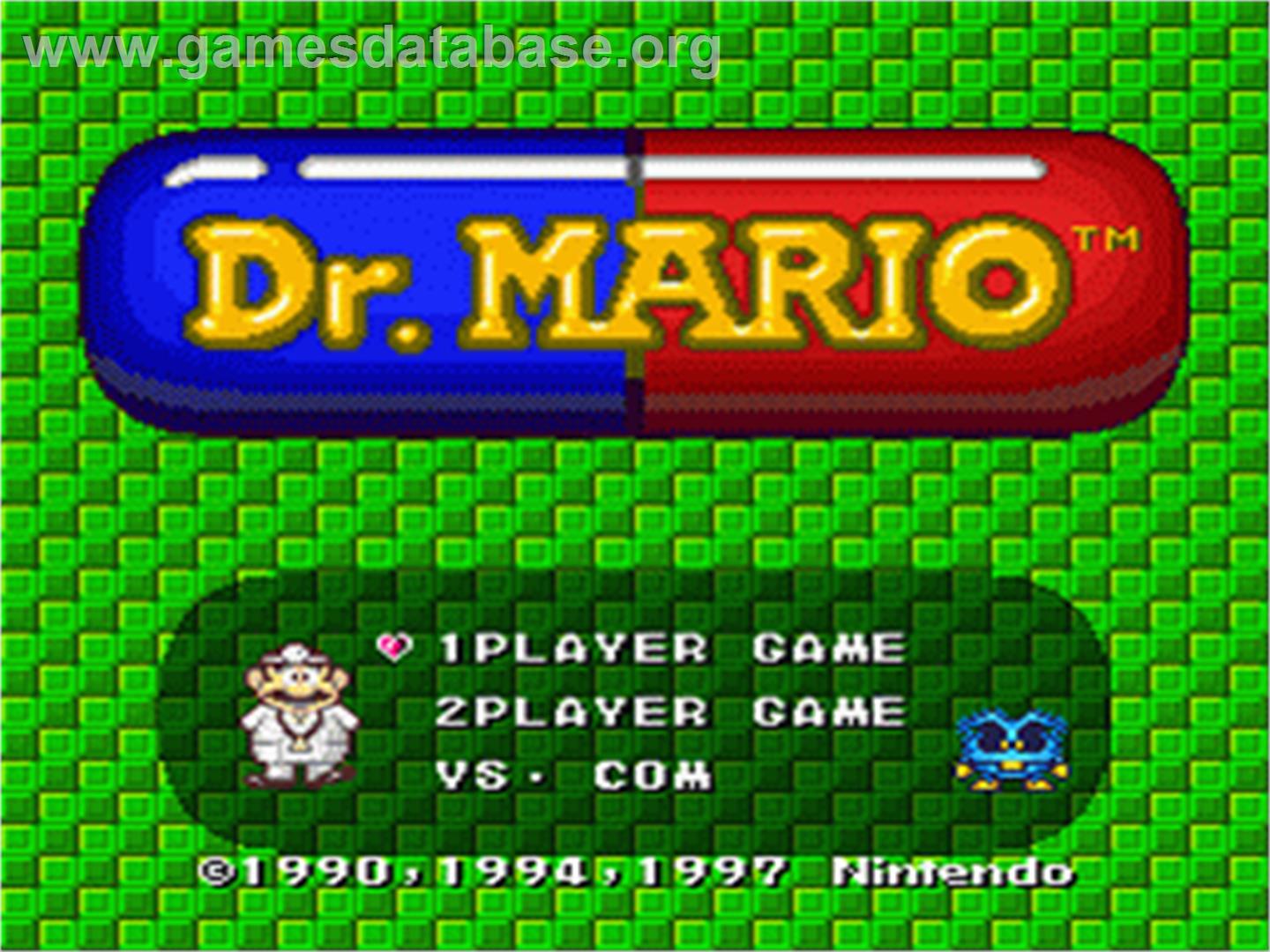 Dr. Mario - Nintendo SNES - Artwork - Title Screen