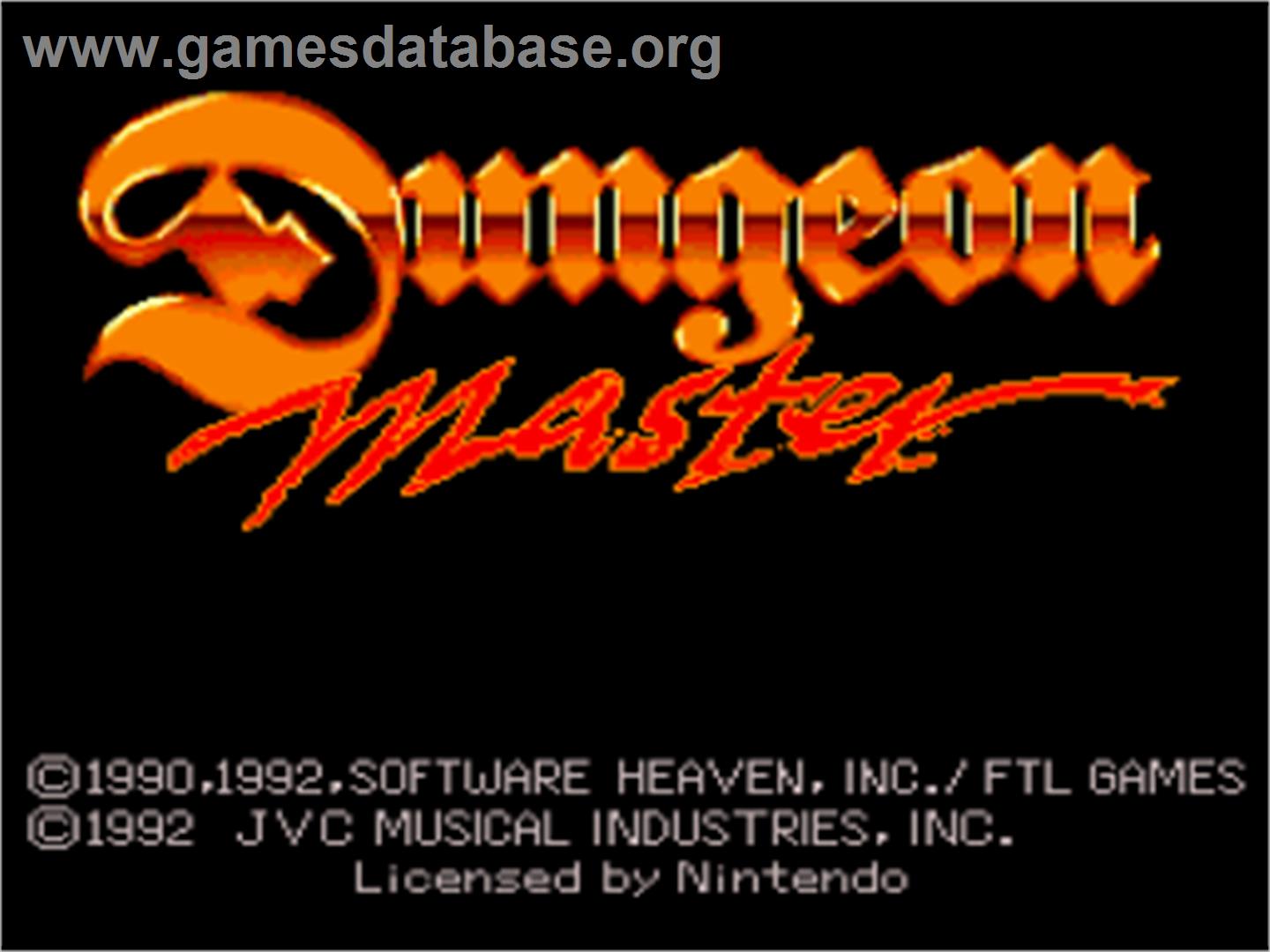 Dungeon Master - Nintendo SNES - Artwork - Title Screen