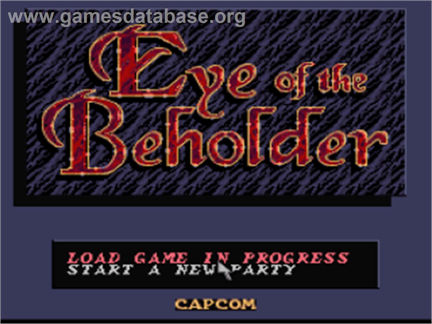 Eye Of The Beholder - Nintendo SNES - Artwork - Title Screen