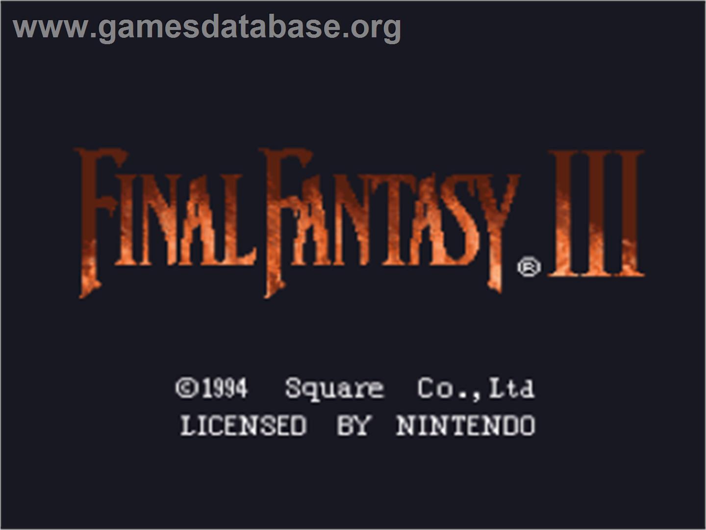 Final Fantasy 6 - Nintendo SNES - Artwork - Title Screen