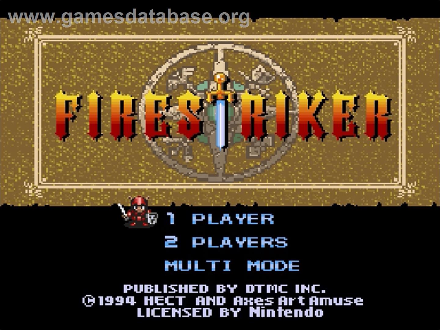 Firestriker - Nintendo SNES - Artwork - Title Screen