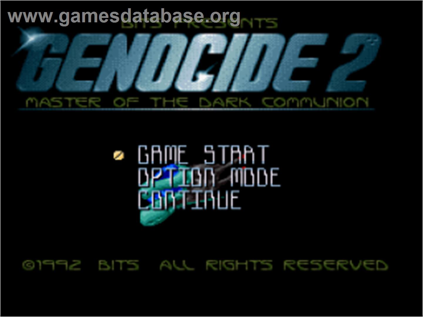 Genocide 2 - Nintendo SNES - Artwork - Title Screen