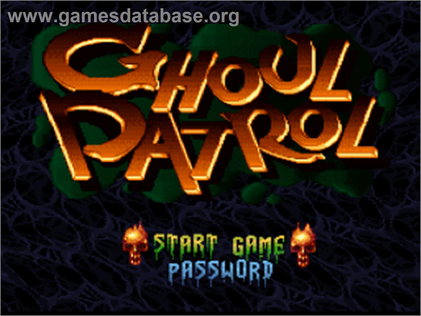 Ghoul Patrol - Nintendo SNES - Artwork - Title Screen