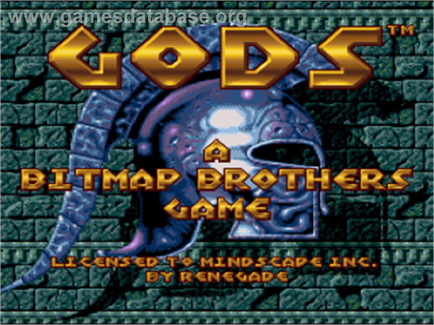 Gods - Nintendo SNES - Artwork - Title Screen
