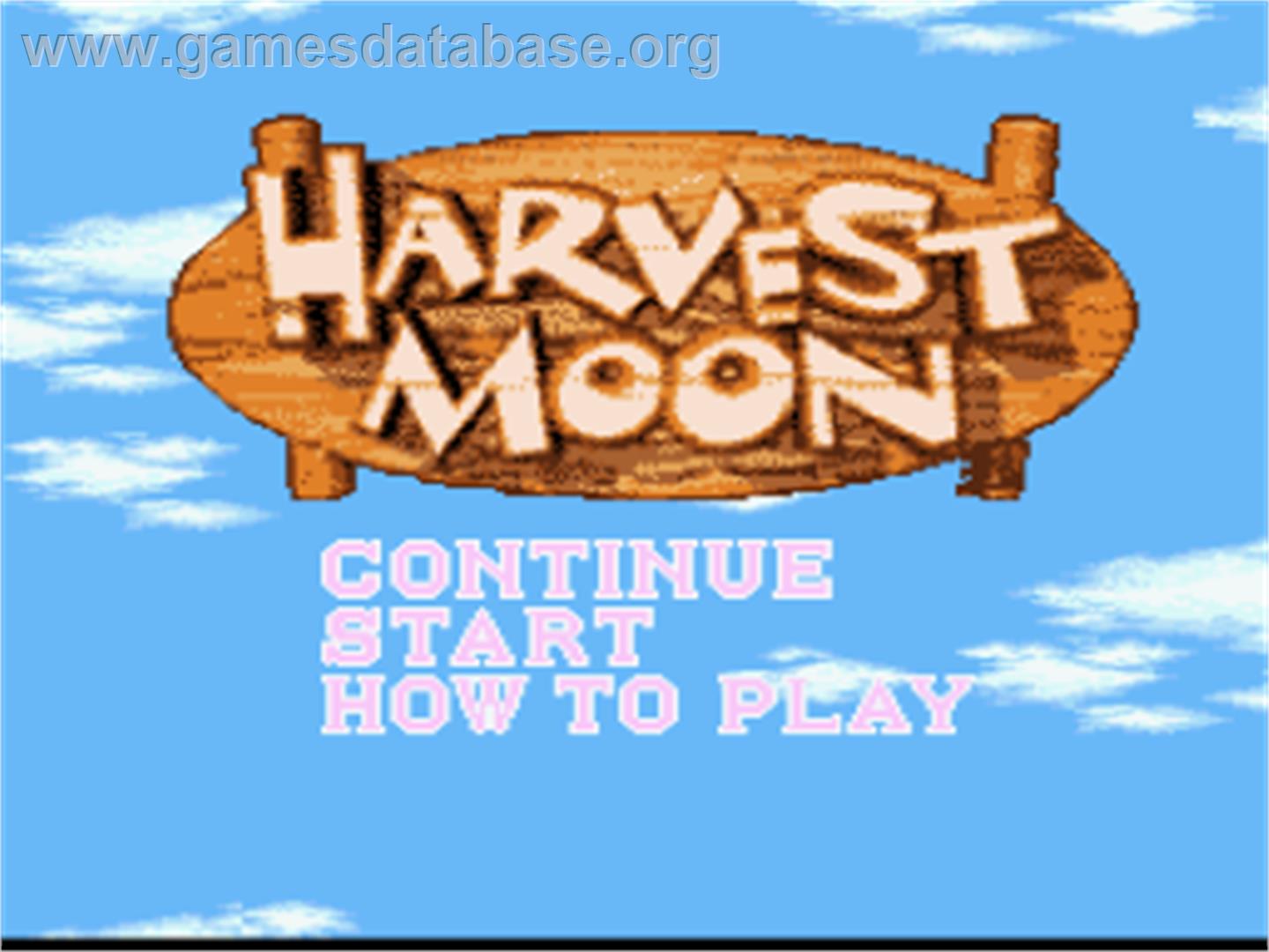 Harvest Moon - Nintendo SNES - Artwork - Title Screen