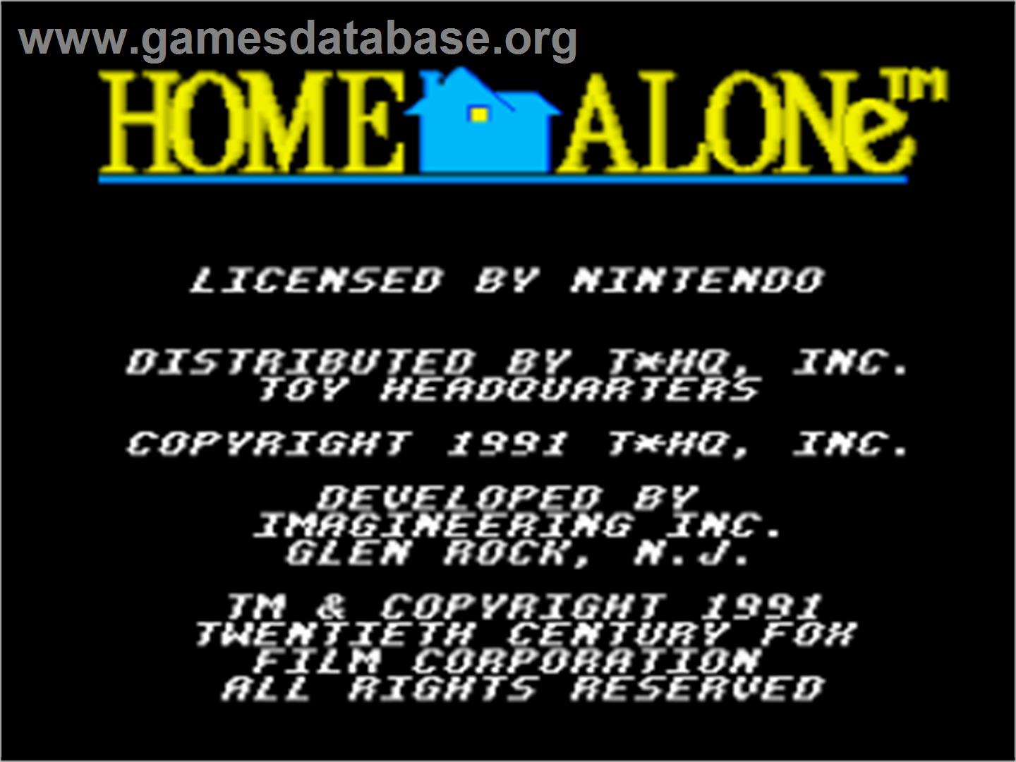 Home Alone - Nintendo SNES - Artwork - Title Screen