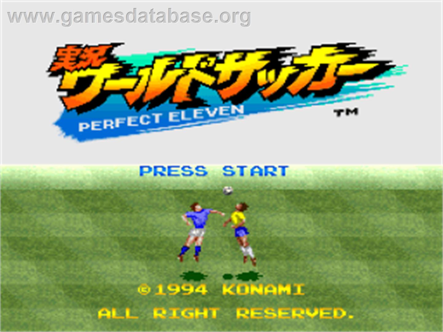 International Superstar Soccer - Nintendo SNES - Artwork - Title Screen