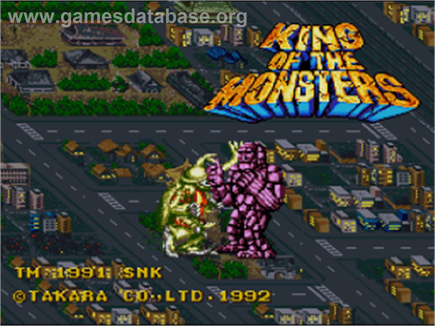 King Of The Monsters - Nintendo SNES - Artwork - Title Screen