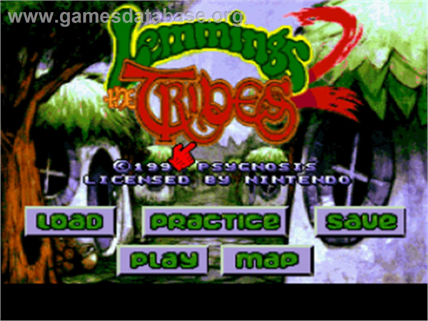 Lemmings 2: The Tribes - Nintendo SNES - Artwork - Title Screen
