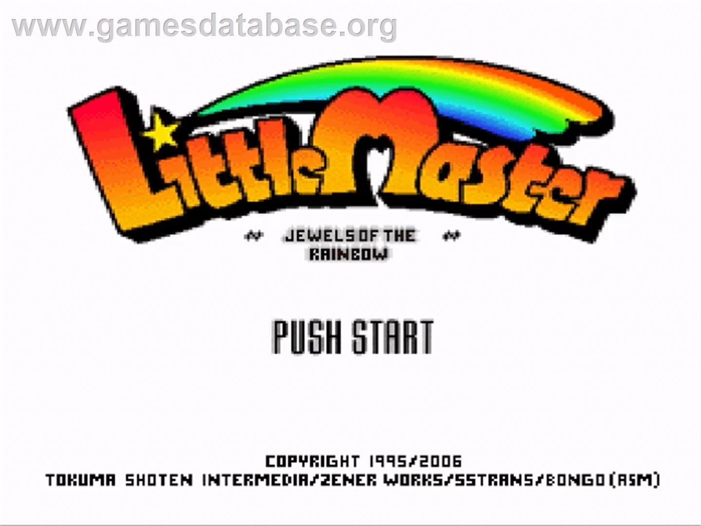 Little Master - Nijiiro No Maseki - Nintendo SNES - Artwork - Title Screen