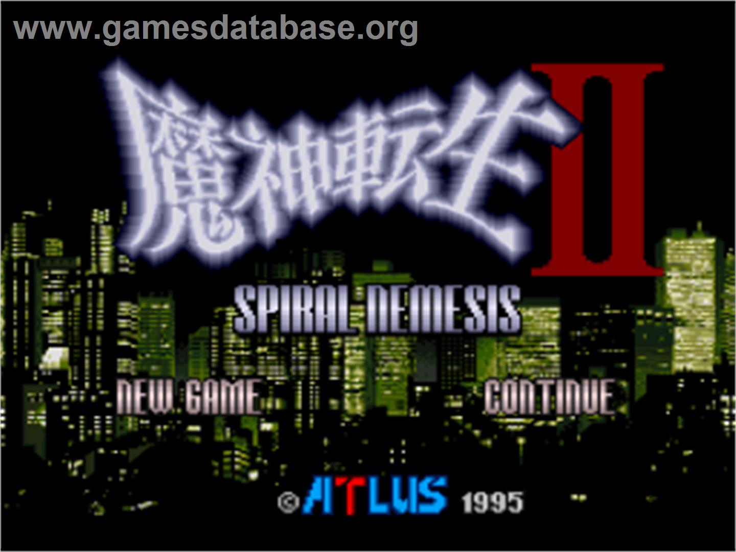 Majin Tensei 2 - Spiral Nemesis - Nintendo SNES - Artwork - Title Screen