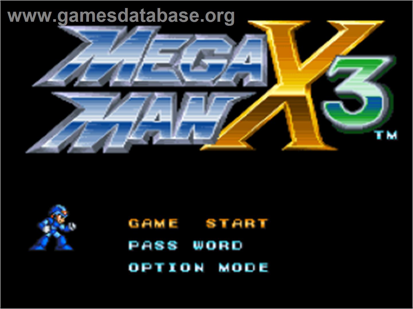 Mega Man X3 - Nintendo SNES - Artwork - Title Screen