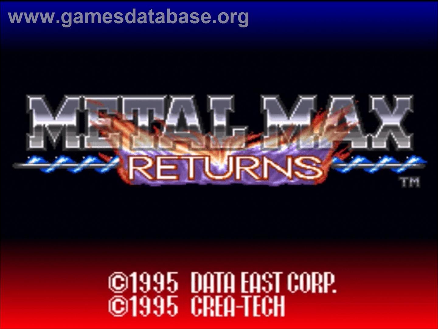 Metal Max Returns - Nintendo SNES - Artwork - Title Screen