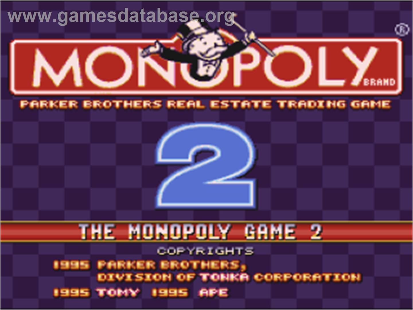 Monopoly Game 2, The - Nintendo SNES - Artwork - Title Screen