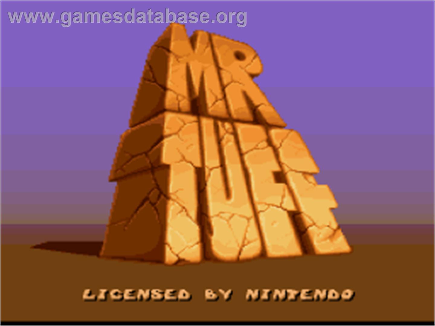 Mr. Tuff - Nintendo SNES - Artwork - Title Screen