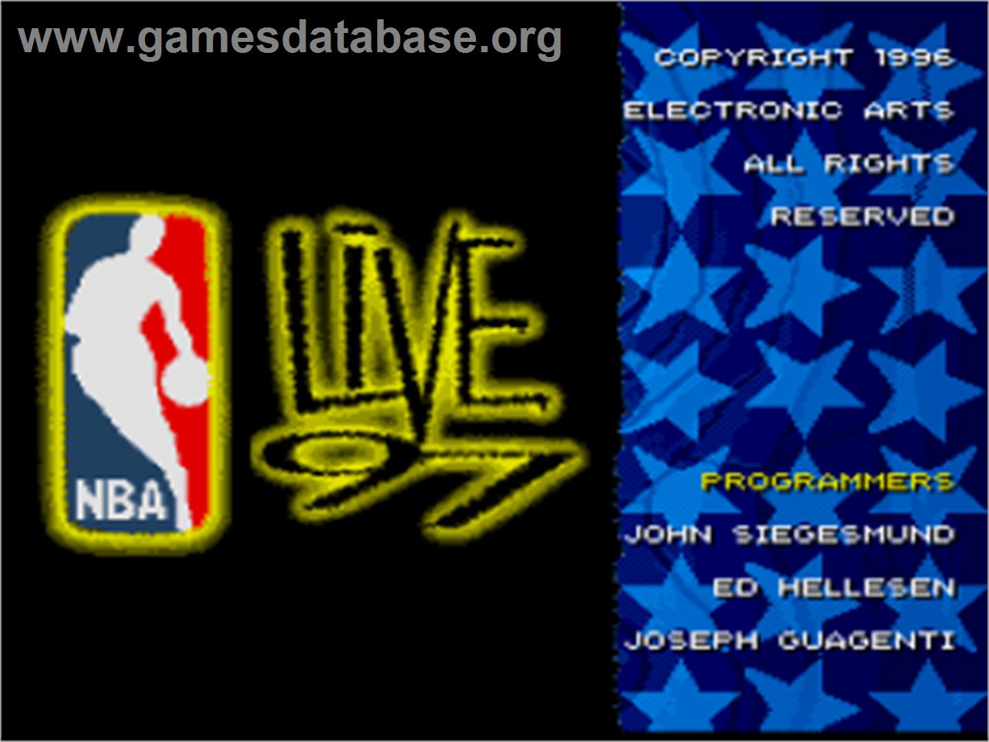 NBA Live '97 - Nintendo SNES - Artwork - Title Screen
