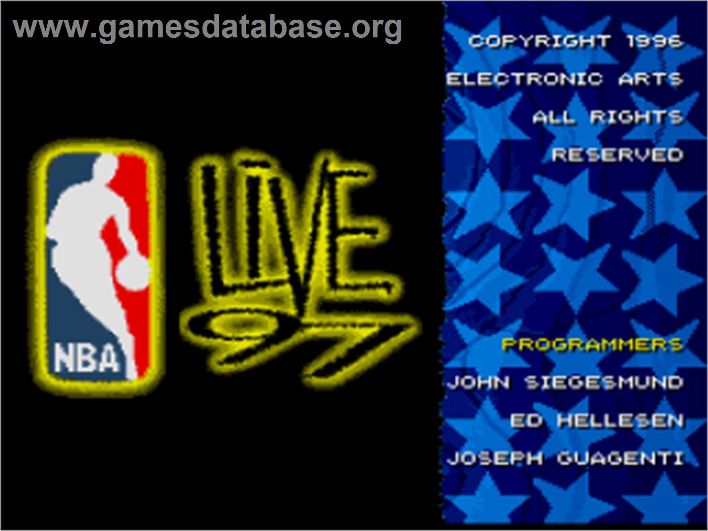 NBA Live '97 - Nintendo SNES - Artwork - Title Screen