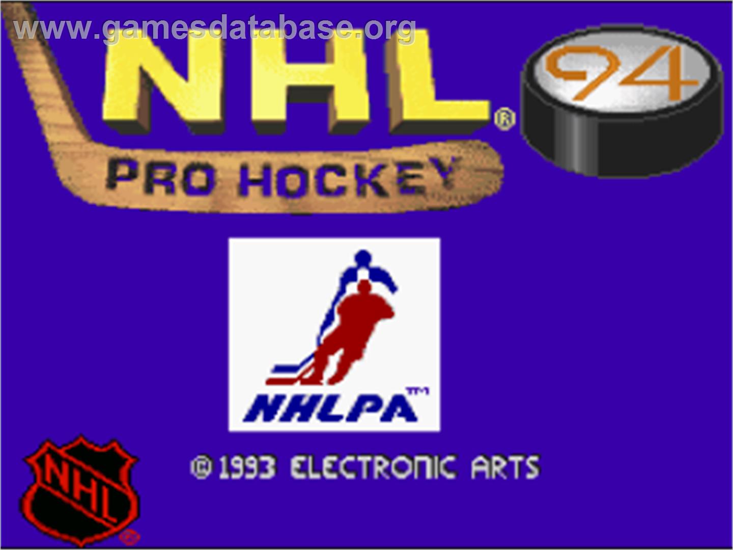 NHL Hockey '94 - Nintendo SNES - Artwork - Title Screen