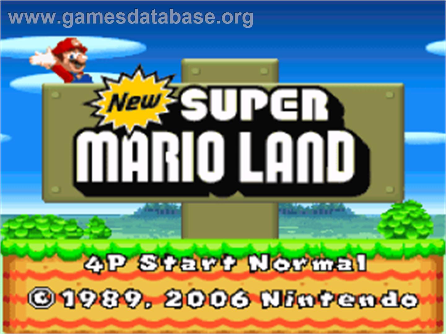 New Super Mario Land - Nintendo SNES - Artwork - Title Screen