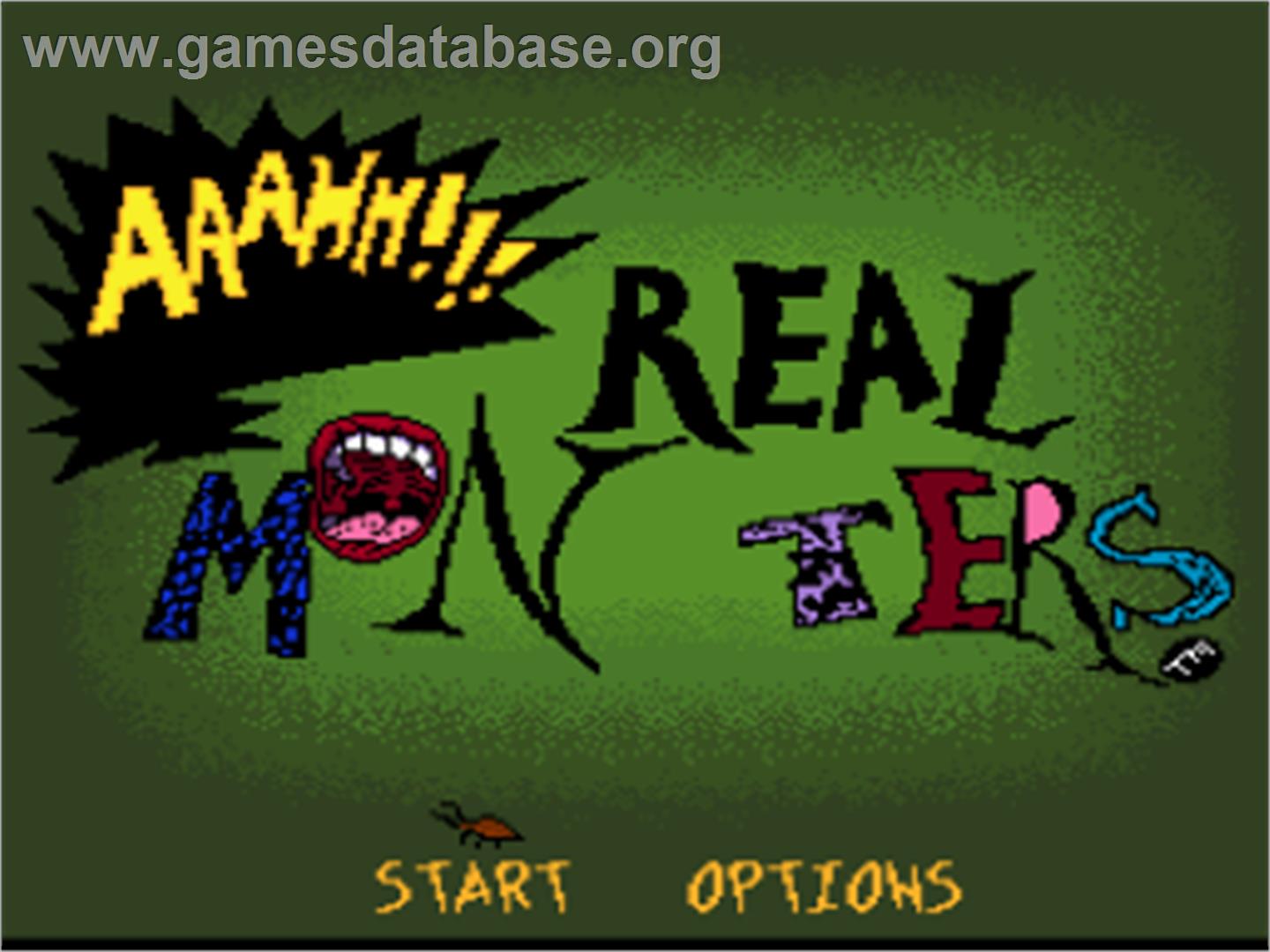 Nickelodeon: Aaahh!!! Real Monsters - Nintendo SNES - Artwork - Title Screen