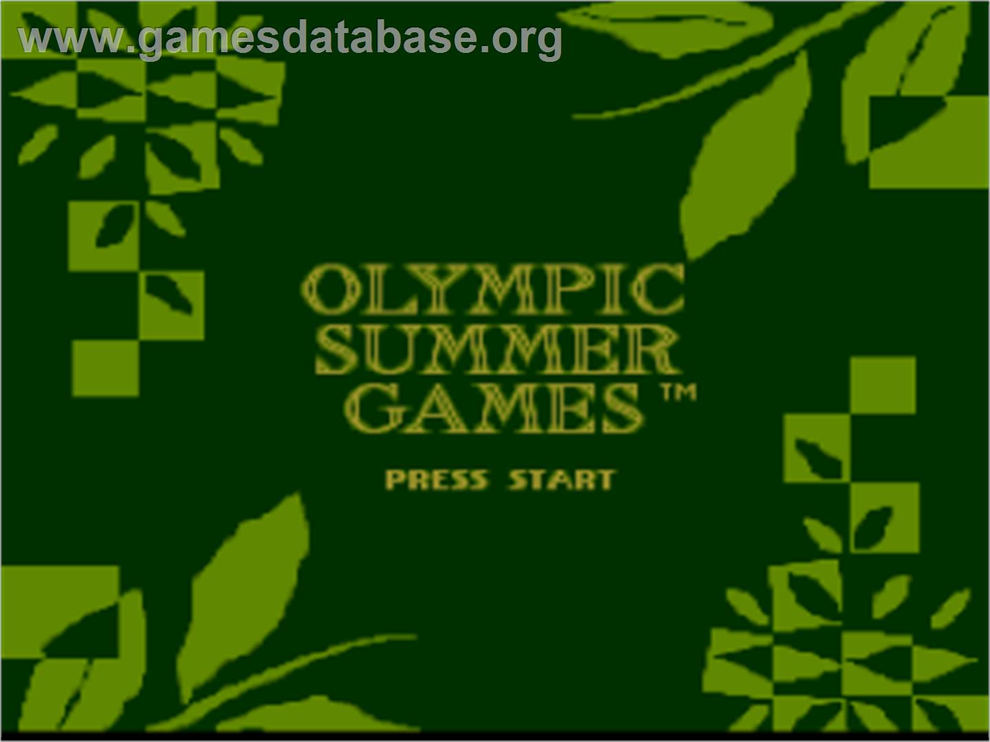 Olympic Summer Games - Nintendo SNES - Artwork - Title Screen
