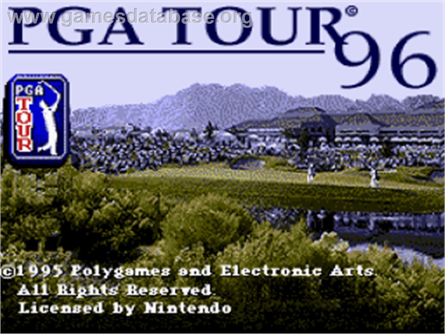 PGA Tour '96 - Nintendo SNES - Artwork - Title Screen