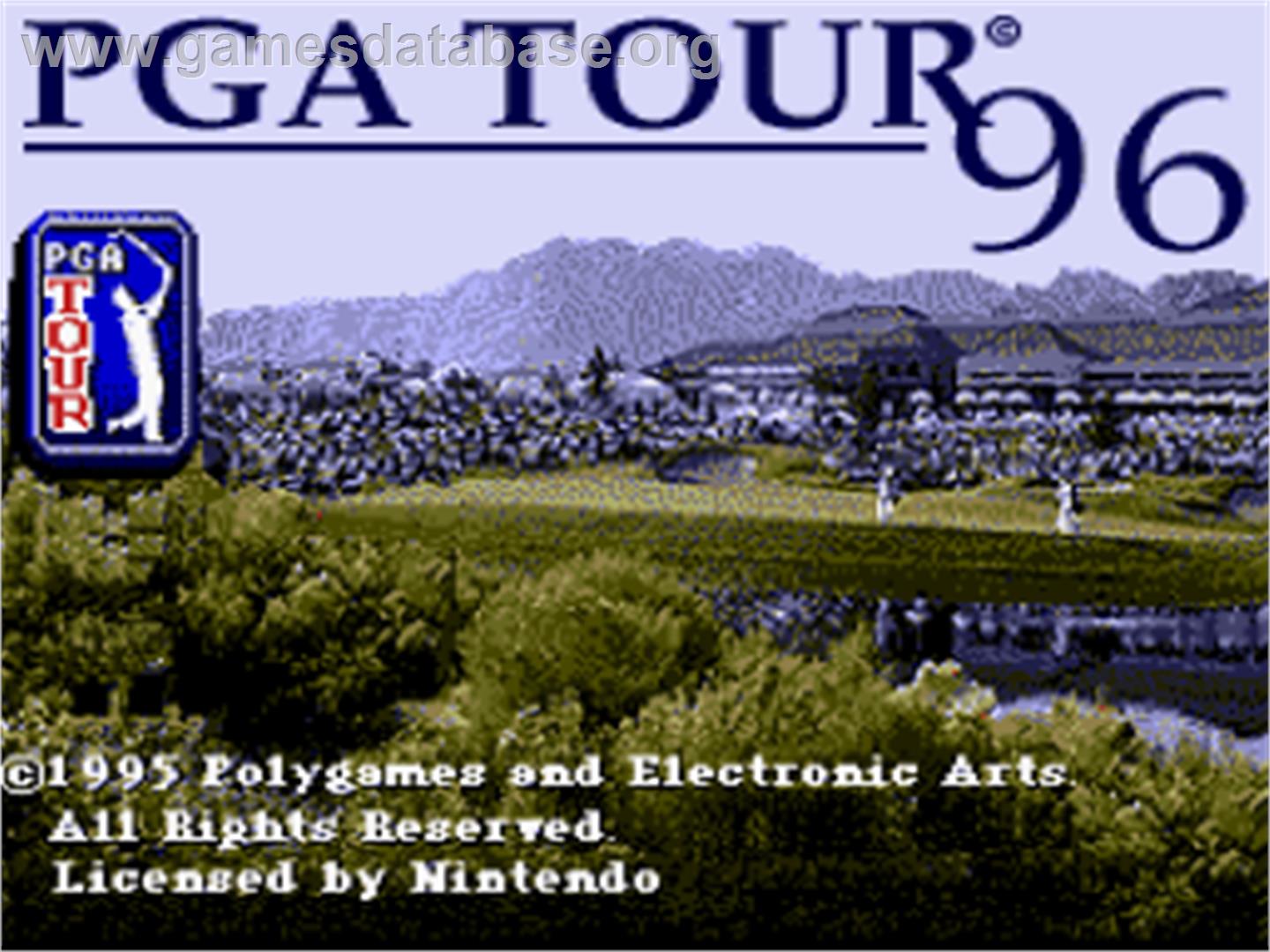 Pga Tour 96 - Nintendo SNES - Artwork - Title Screen